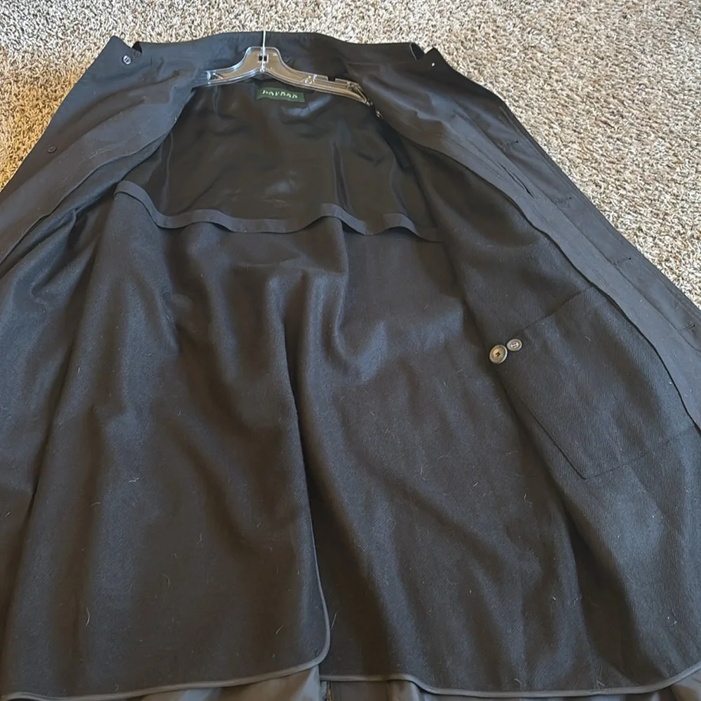 Lauren‎ Ralph Lauren Men’s Black Tie Belted Trench Coat Size 48